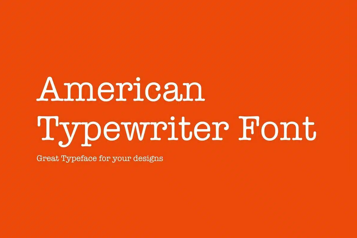 American Typewriter Font