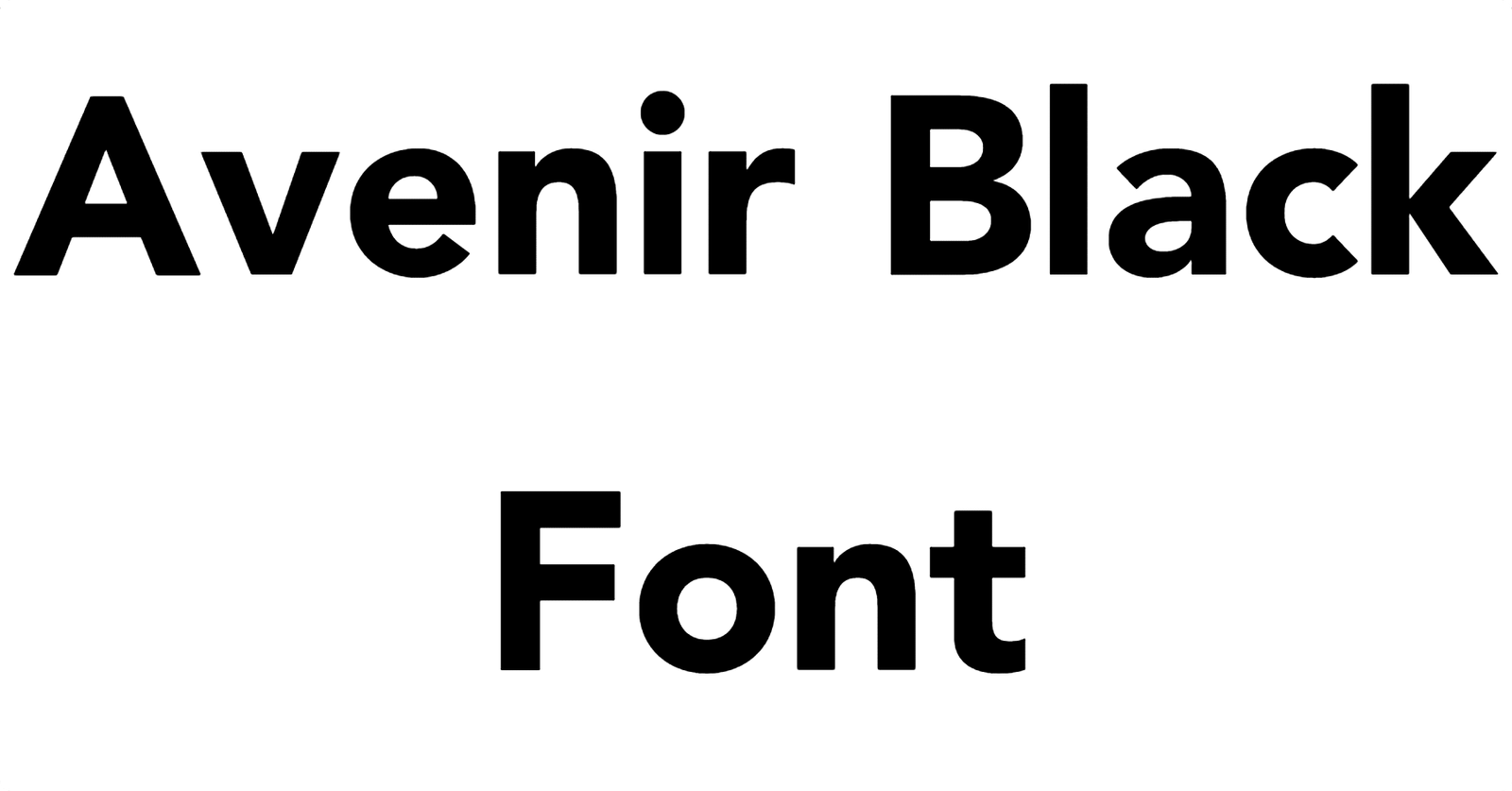 Avenir Black Font