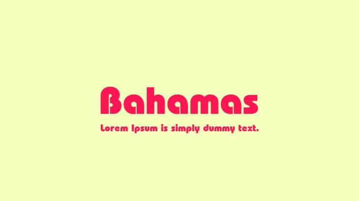 Bahamas Font