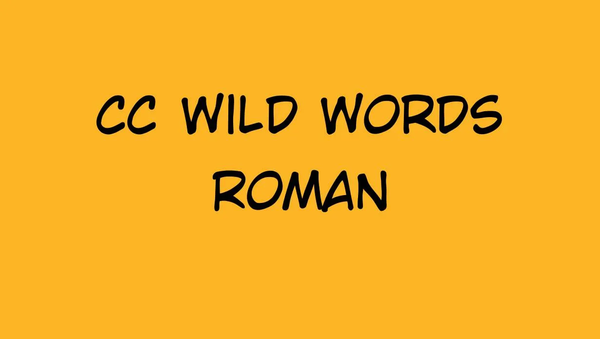 Cc Wild Words Font