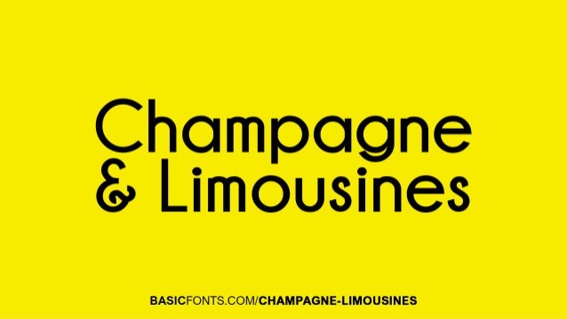 Champagne & Limousines Font