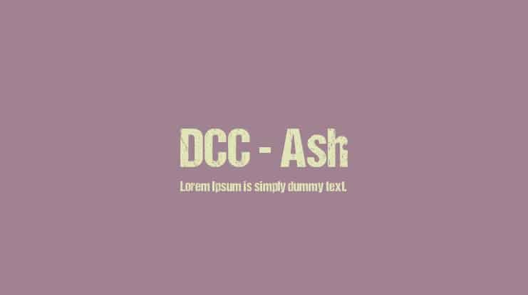 Dcc Ash Font