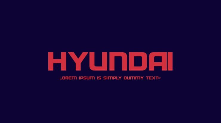 Hyundai Font