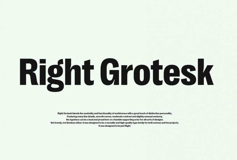 Right Grotesk Font