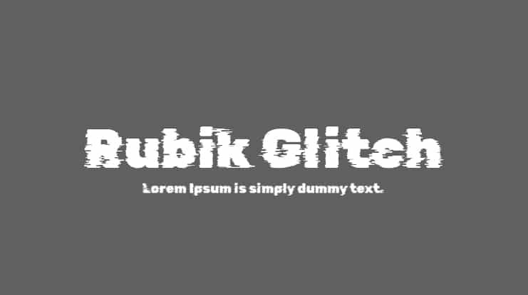 Rubik Glitch Font