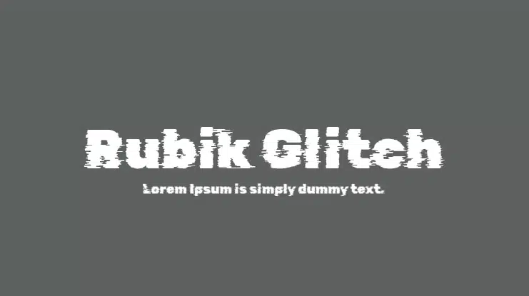 Rubik Glitch Font